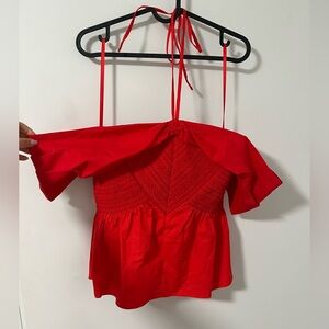 Taylor Vibrant Red Blouse